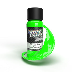 Green Fluorescent Airbrush Ready Paint, 2oz Bottle SZX02150