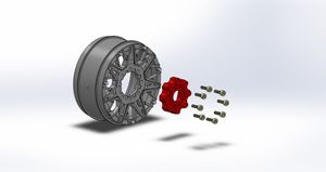 MFT B-Rocket Soft 1/8 Buggy Tires, 17mm Hex, 0" & 1/2" Offset, Mounted on Black Rims, (2) LOULT3362SB