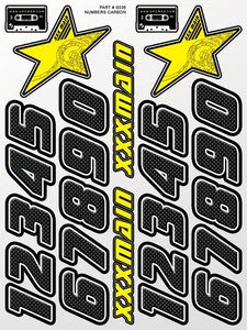 Numbers Carbon Sticker Sheet S036
