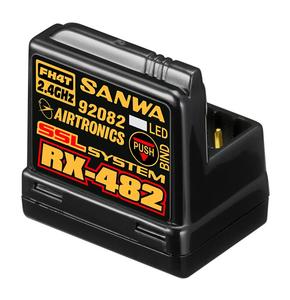 Sanwa 4-channel RX-482 Telemetry Receiver w/ built-in Antenna 107A41259A