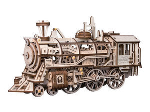Mechanical Wood Models; Steam Locomotive - with wind-up spring LK701