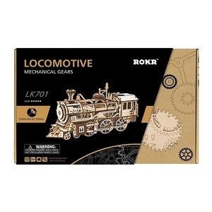 Mechanical Wood Models; Steam Locomotive - with wind-up spring LK701