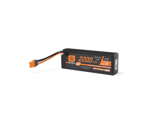 Spektrum RC 2S Smart G2 30C SmartFit LiPo Battery Pack (7.4V/2200mAh) w/IC2 Connector SPMX-3209