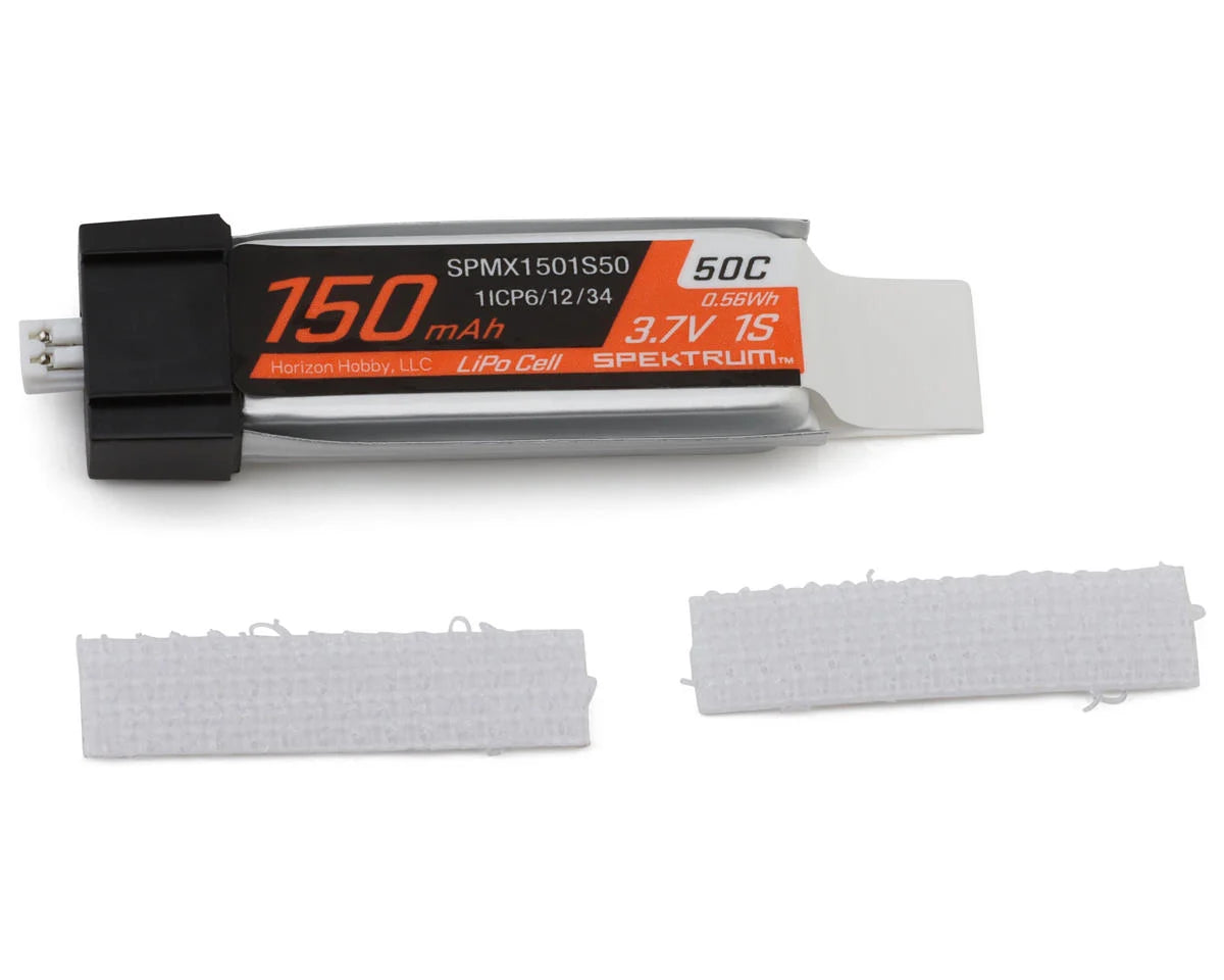 Spektrum RC 1S LiPo Battery 50C (3.7V/150mAh) w/JST PH1.25 Connector SPMX1501S50