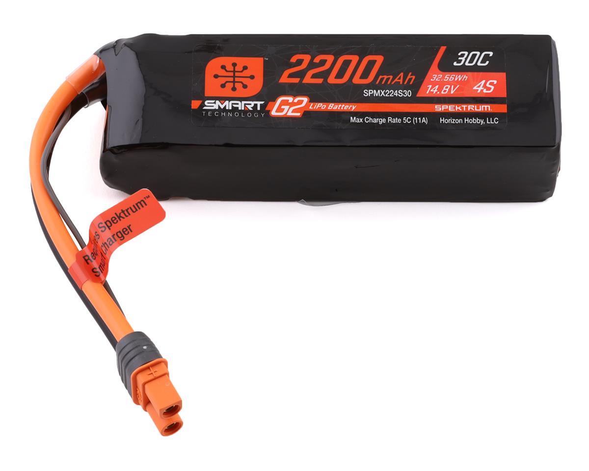 Spektrum RC 4S Smart G2 LiPo 30C Battery Pack w/IC3 Connector (14.8V/2200mAh) SPMX224S30