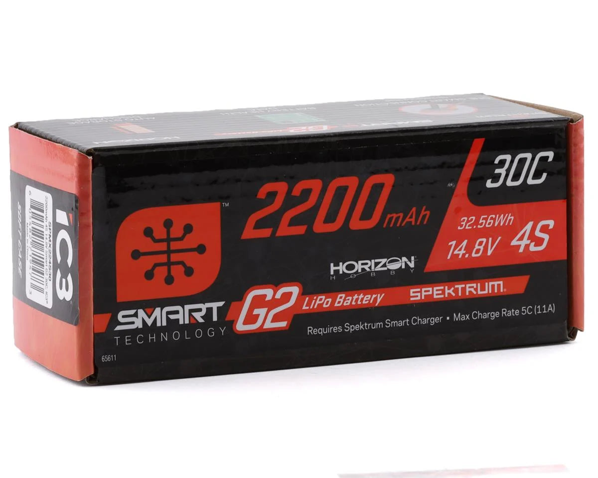 Spektrum RC 4S Smart G2 LiPo 30C Battery Pack w/IC3 Connector (14.8V/2200mAh) SPMX224S30