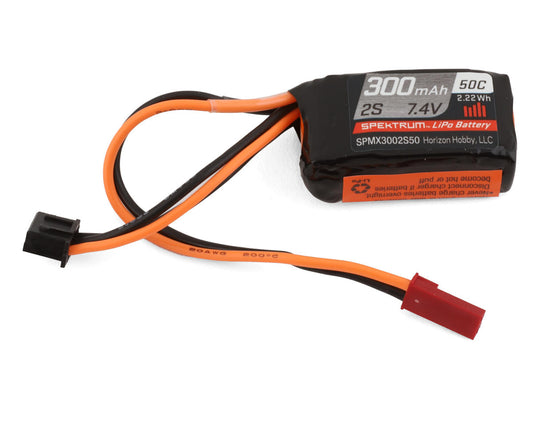 Spektrum RC 2S 50C LiPo Battery Pack w/JST Connector (7.4V/300mAh)