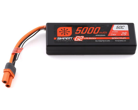 Spektrum RC 2S Smart LiPo 50C Hard Case Battery Pack (7.4V/5000mAh) w/IC5 Connector  SPMX52S50H5