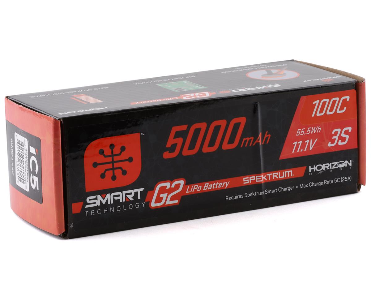 Spektrum RC 3S Smart G2 LiPo 100C Battery Pack (11.1V/5000mAh) w/IC5 Connector SPMX53S100H5