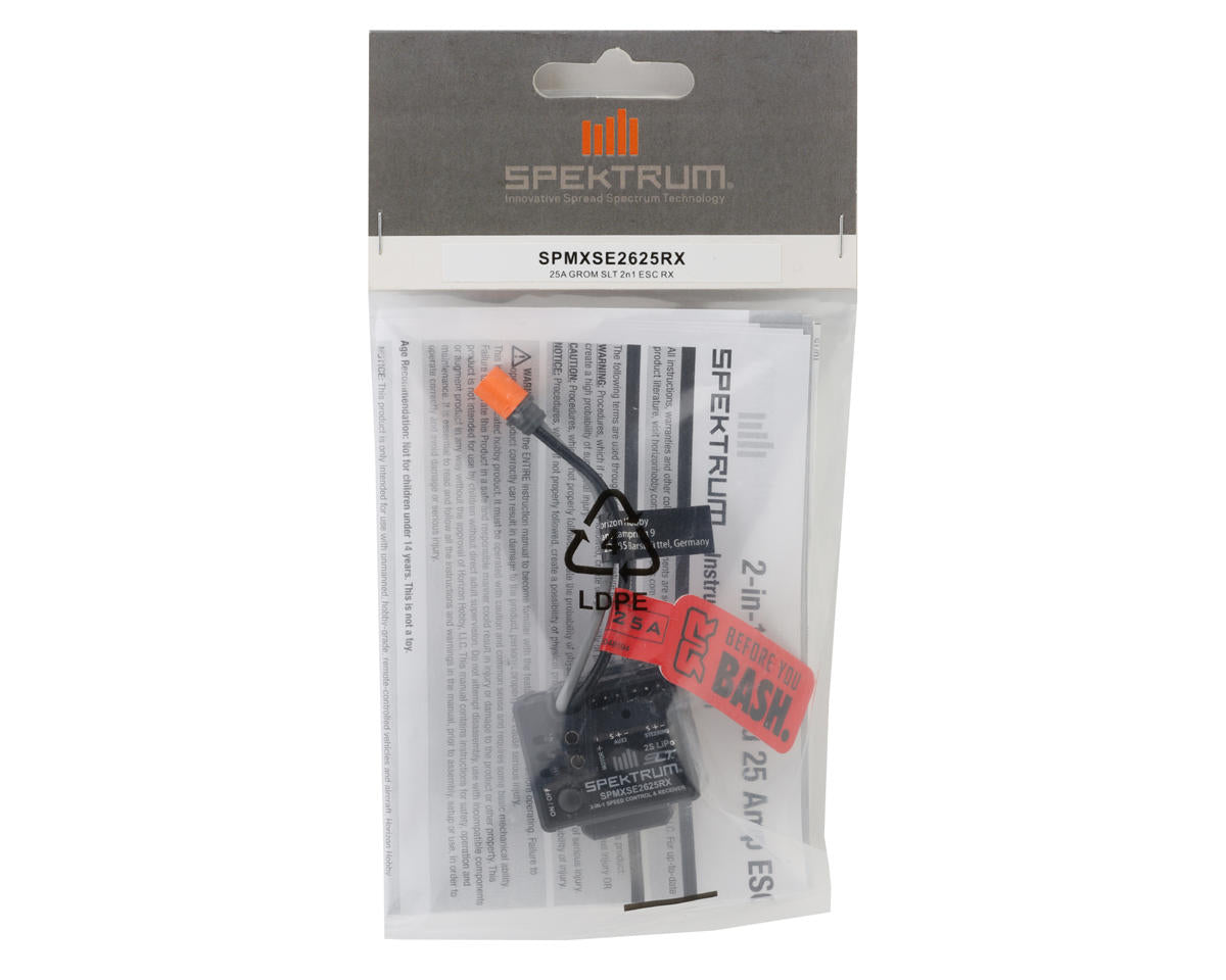 Spektrum RC Arrma Grom 25A SLT 2-in-1 Integrated ESC & RX Unit SPMXSE2625RX