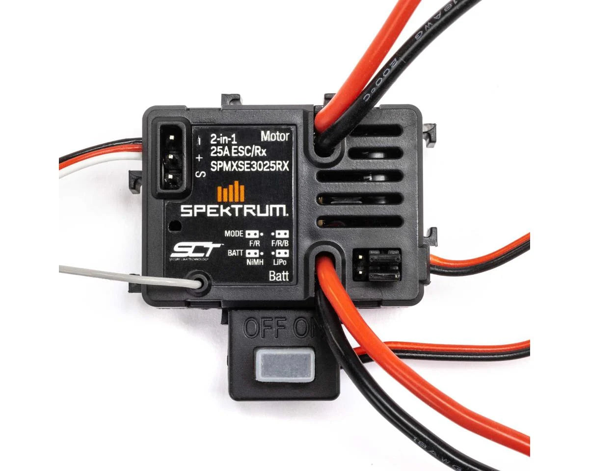Spektrum RC SLT 25a Micro 1/18 Brushed ESC & RX Combo w/IC2 Connector SPMXSE3025RX