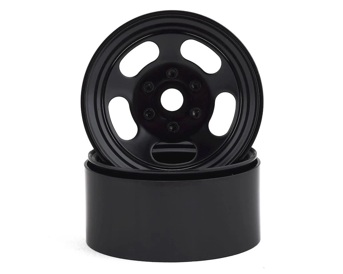 SSD RC Slot 1.9"" Steel Beadlock Wheels (Black) SSD00274