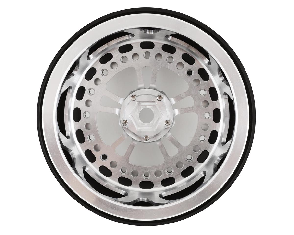 SSD RC V Spoke Lightweight Aluminum Drag Racing Beadlock Wheels (Silver) (2) (2.2/3.0") SSD00525