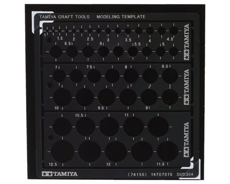 Tamiya Round Modeling Template (1-12.5mm) TAM74150