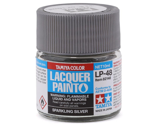 Tamiya LP-48 Sparkling Silver Lacquer Paint (10ml) 82148