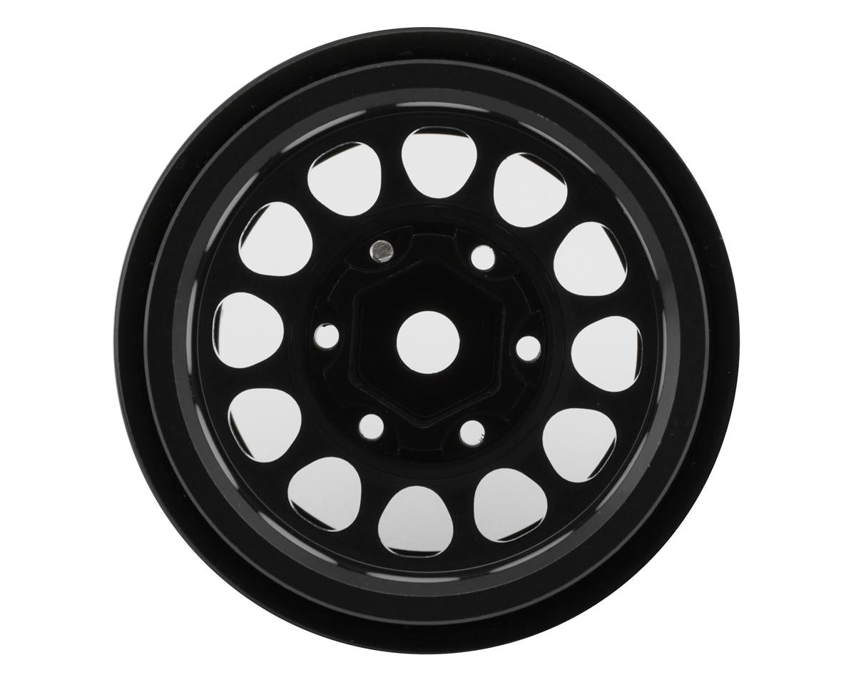 Treal Hobby Type I 1.0" Classic 12-Spoke Beadlock Wheels (Black) (4) (27.2g) TLHTSCX24-240