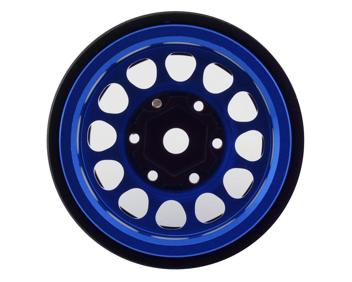 Treal Hobby Type I 1.0" Classic 12-Spoke Beadlock Wheels (BLUE) (4) (27.2g) TLHTSCX24-241