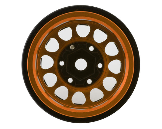Treal Hobby Type I 1.0" Classic 12-Spoke Beadlock Wheels (Orange) (4) (27.2g) TLHTSCX24-244