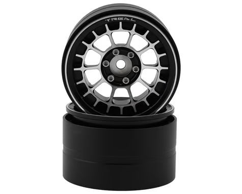 Treal Hobby 2.2" Type-A Beadlock Wheels (Black/Silver) (2) TLHTWHEEL-45