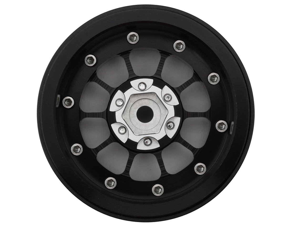 Treal Hobby 2.2" Type-A Beadlock Wheels (Black/Silver) (2) TLHTWHEEL-45