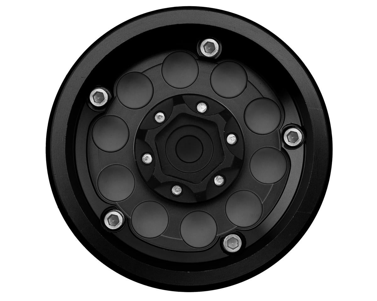 Treal Hobby 1.9" Type F 10-Hole Aluminum Crawler Beadlock Wheels (Black) (4) (128.6g ea) TLHTWHEEL-49