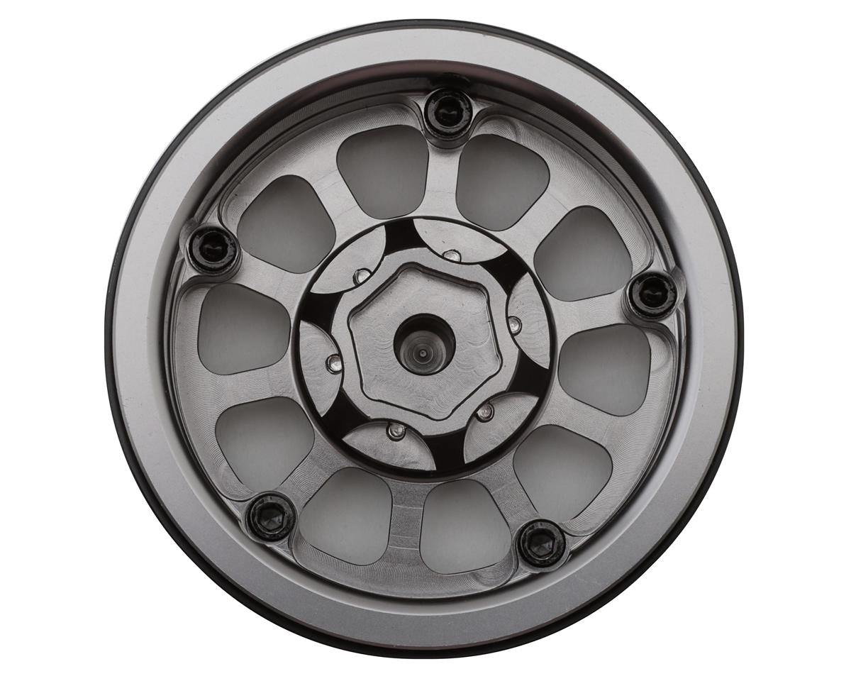 Treal Hobby Type V2 1.9" 10-Spoke Beadlock Wheels (Titanium/Silver)  TLHTWHEELS-07(4)