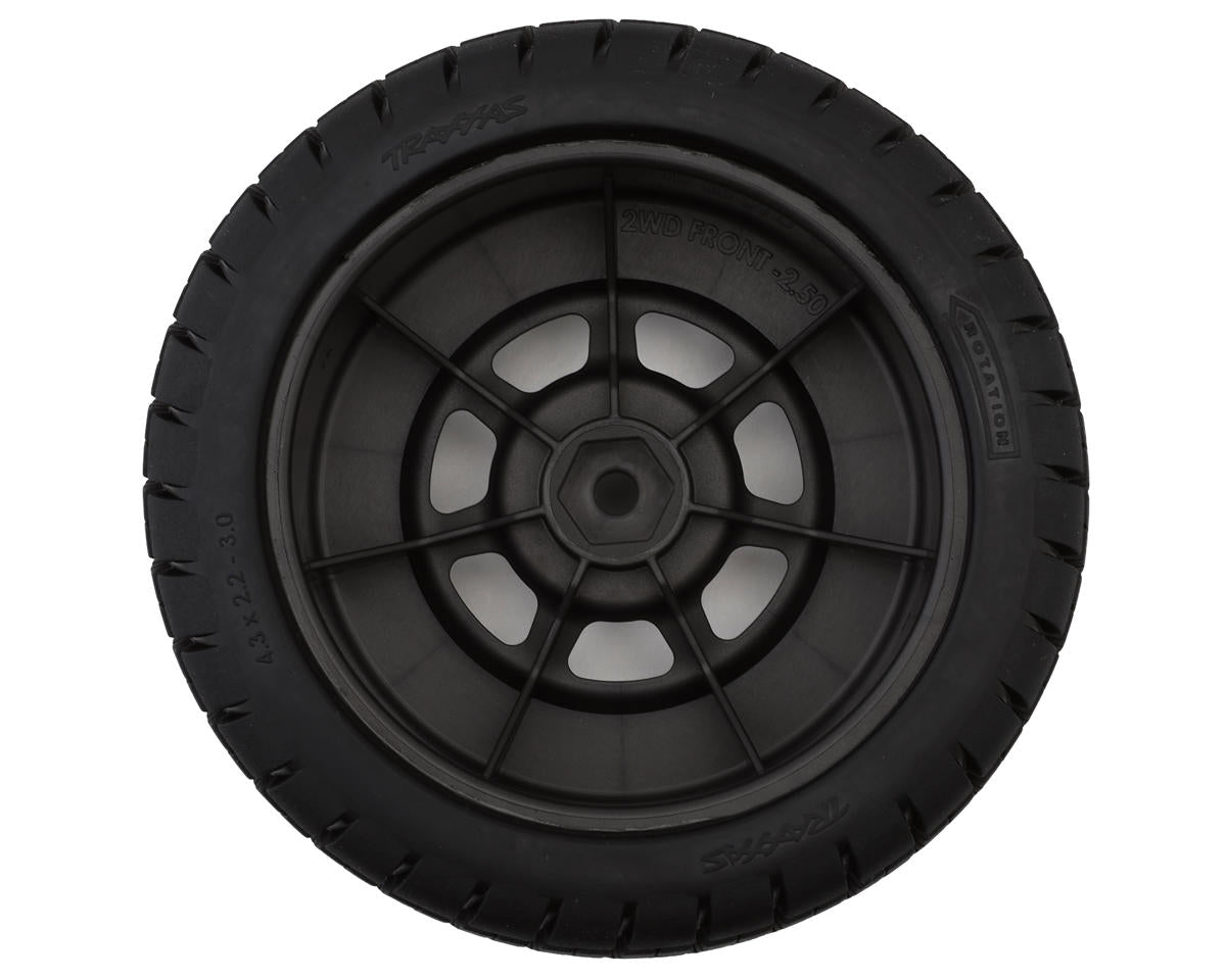 Traxxas Slash® Modified Hoosier® Dual Profile 2.2/3.0" Pre-Mounted Dirt Oval Tires (Grey) (2) (Front) 10473R