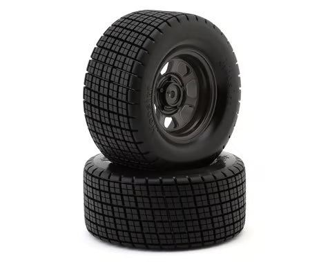 Traxxas Slash® Modified Hoosier® Dual Profile 2.2/3.0" Pre-Mounted Dirt Oval Tires (Grey) (2) (Rear) 10474R