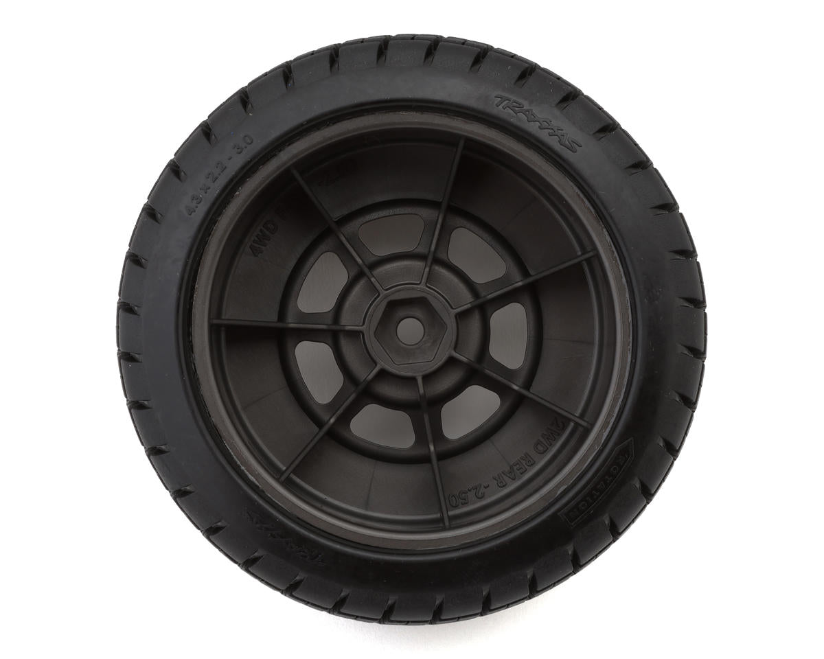 Traxxas Slash® Modified Hoosier® Dual Profile 2.2/3.0" Pre-Mounted Dirt Oval Tires (Grey) (2) (Rear) 10474R