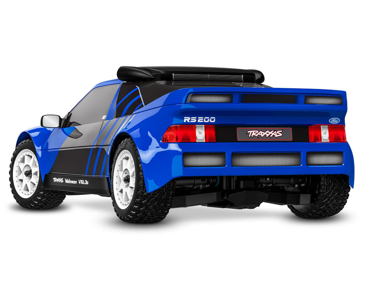 Traxxas Mini Rally Ford RS200 4x4 VXL Brushless 1/16 RTR AWD Rally Car (Blue) 108046-1-BLUE