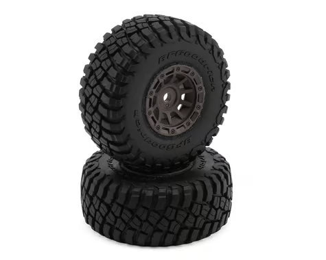 Traxxas Mini Slash® Bfgoodrich® Mud-Terrain™ T/A® KM3 Pre-Mounted Tires (Grey) (2) w/12mm Hex 10870