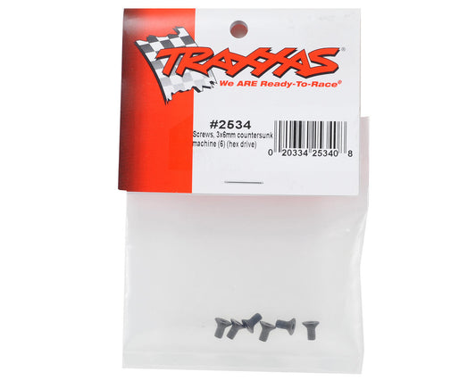 Traxxas 3x6mm Flat Head Machine Screw (6) 2534