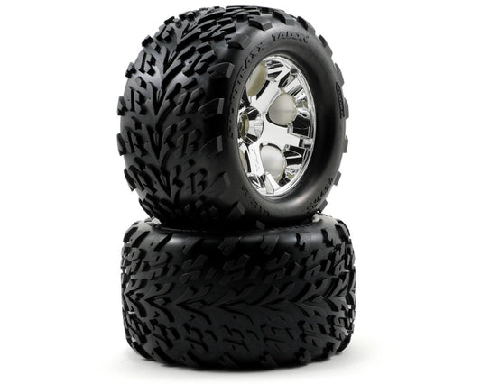 TRAXXAS Stampede® VXL Talon Front Tires w/All-Star Wheels (2) (Chrome) 3669