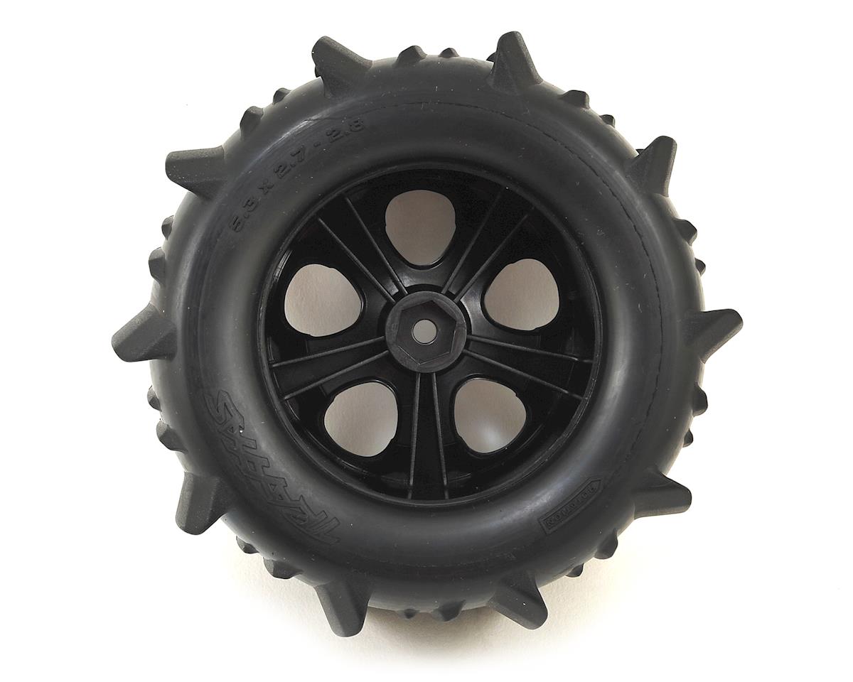 Traxxas Paddle Tires 2.8" Pre-Mounted w/All-Star Electric Rear Wheels (2) (Black Chrome) 3689