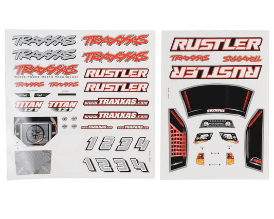 Traxxas Rustler Decal Sheet Set 3716