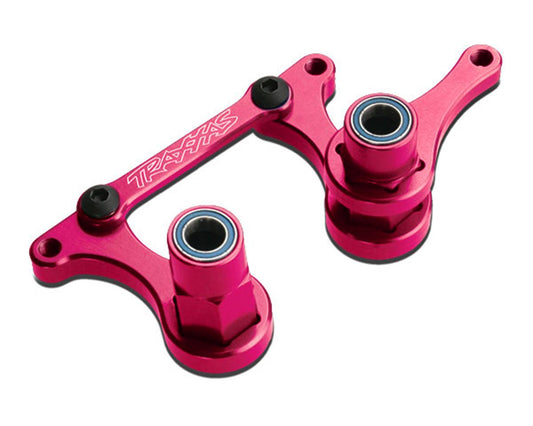 Traxxas Aluminum Steering Bellcrank Set w/Bearings (Pink) 3743P