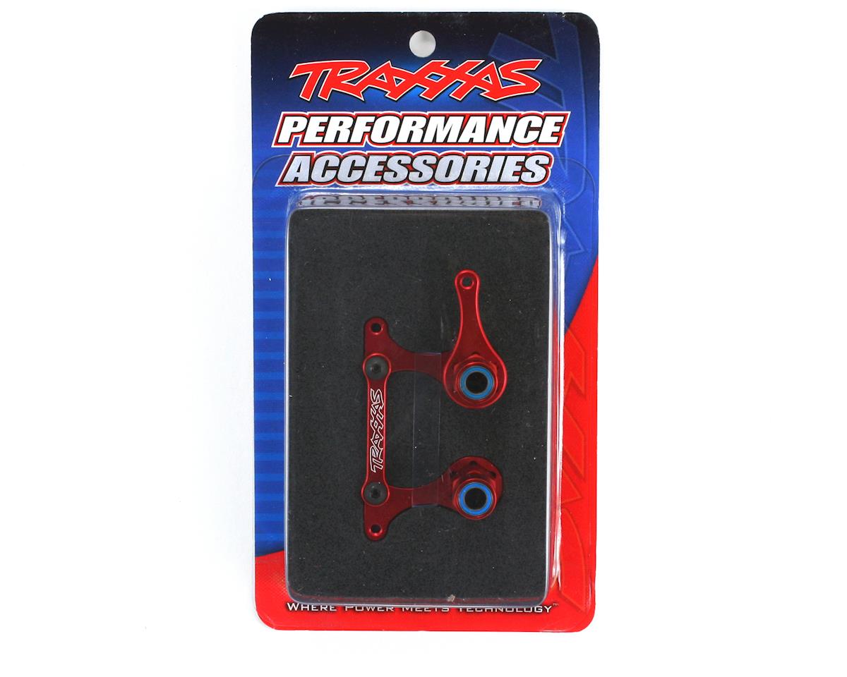 Traxxas Aluminum Steering Bellcrank Set w/Bearings (Red) 3743X