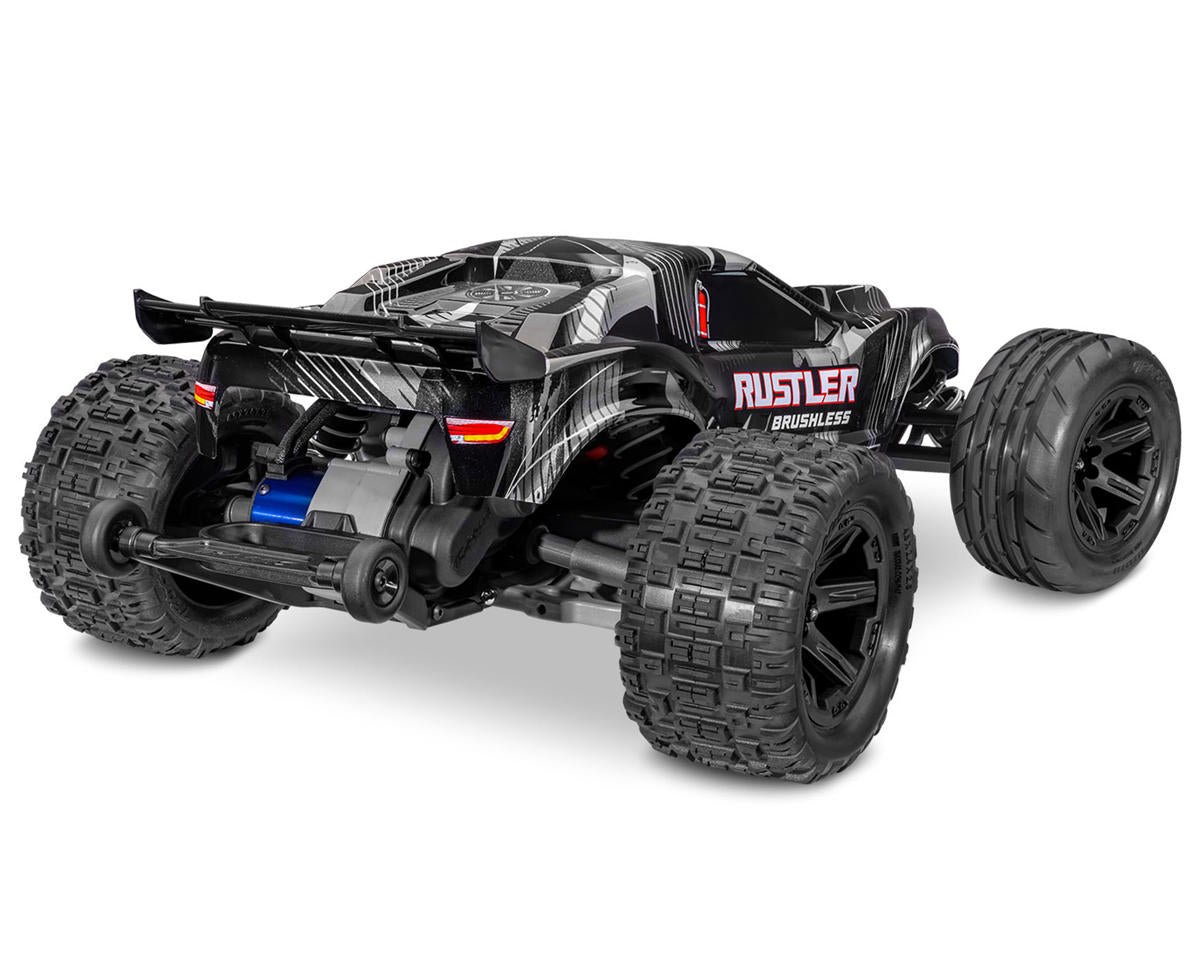 Traxxas Rustler VX3 1/10 RTR 2WD Brushless Stadium Truck (Black) 37454-4 -BLK