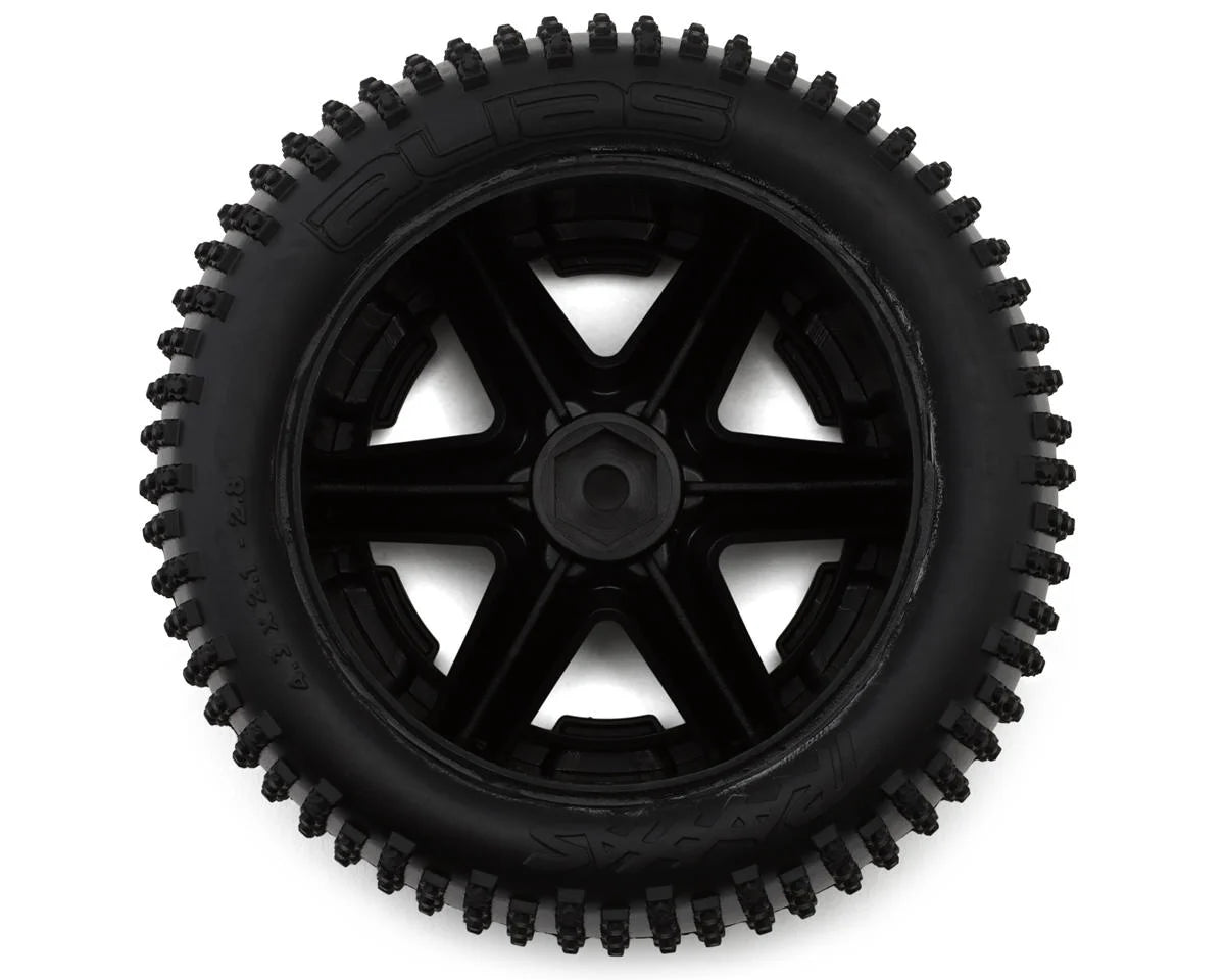 Traxxas Alias 2.8" Rear Tires w/RXT Wheels (Black Satin) (2) w/12mm Hex 3772X