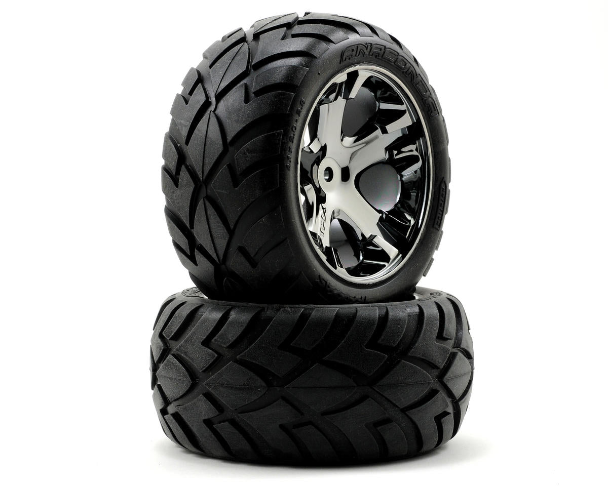 TRAXXAS RUSTLER Tires & wheels, assembled 3773A