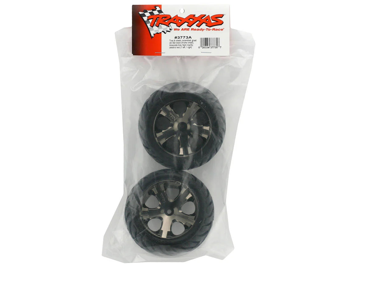 TRAXXAS RUSTLER Tires & wheels, assembled 3773A