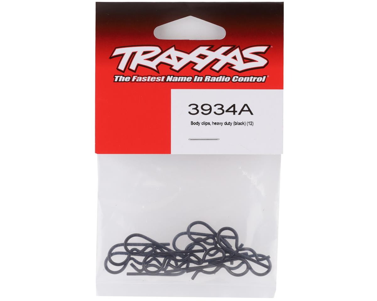 Traxxas Heavy Duty Body Clips (Black) (12) 3934a