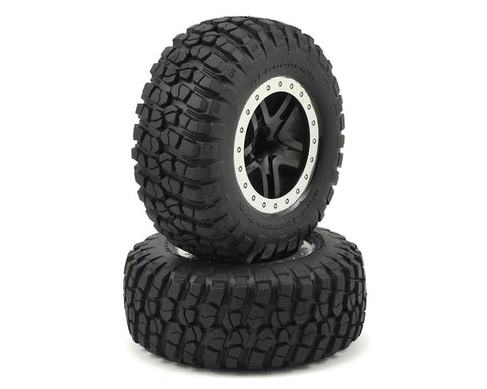 Traxxas BFGoodrich KM2 Front Tire (2) (Satin Chrome) (Standard) w/Split-Spoke Front Wheel 5885