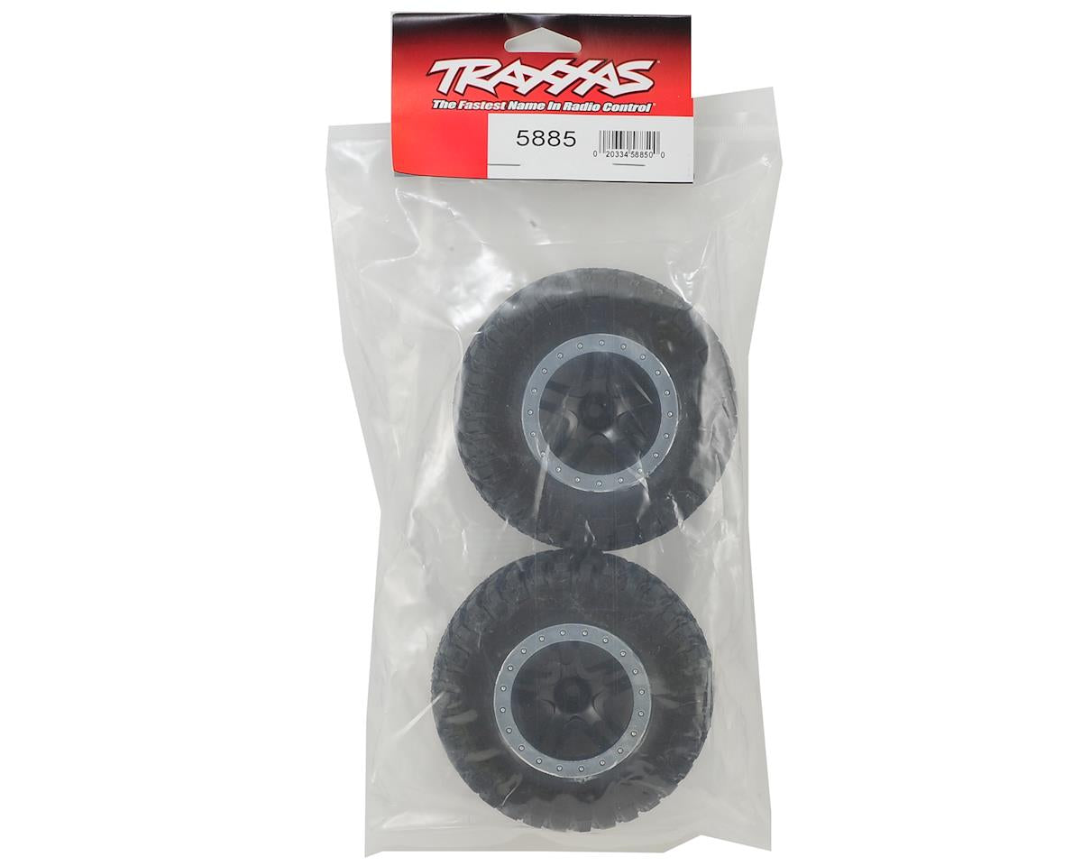 Traxxas BFGoodrich KM2 Front Tire (2) (Satin Chrome) (Standard) w/Split-Spoke Front Wheel 5885