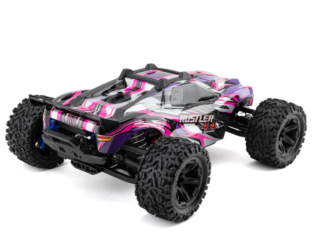 Traxxas Rustler 1/10 4X4 Brushless RTR Stadium Truck (Pink) w/BL-2S ESC, TQ 2.4GHz Radio 67164-4-PINK