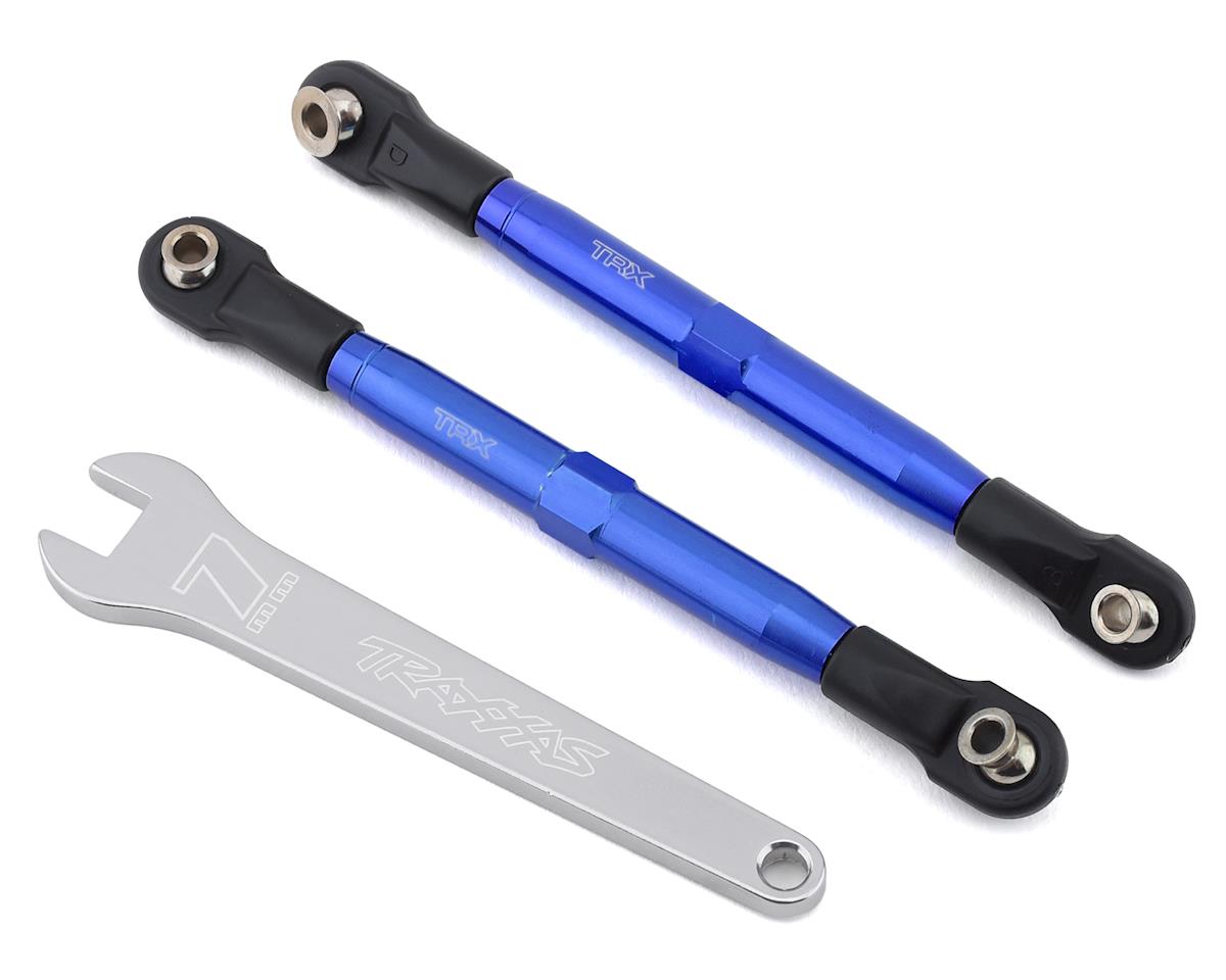 Traxxas Rustler 4X4 87mm Aluminum Toe Link (Blue) (2) 6742X