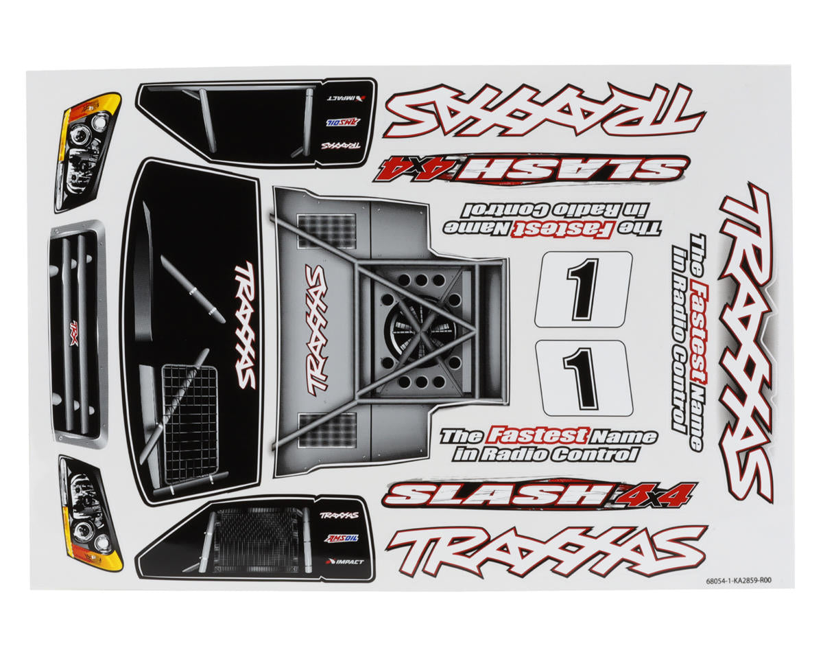 Traxxas Slash 4X4 Decal Sheet 6813R