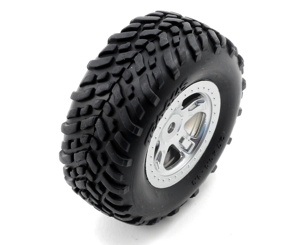 Traxxas Pre-Mounted SCT Off-Road Tire (Satin Chrome) (2) 7073