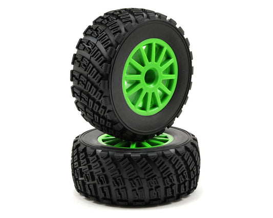 Traxxas Rally Tire w/Rally Wheel (2) (Green) (Standard) 7473X
