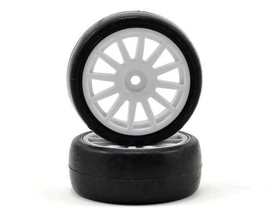 Traxxas LaTrax Pre-Mounted Slick Tires & 12-Spoke Wheels (2) (White) 7572